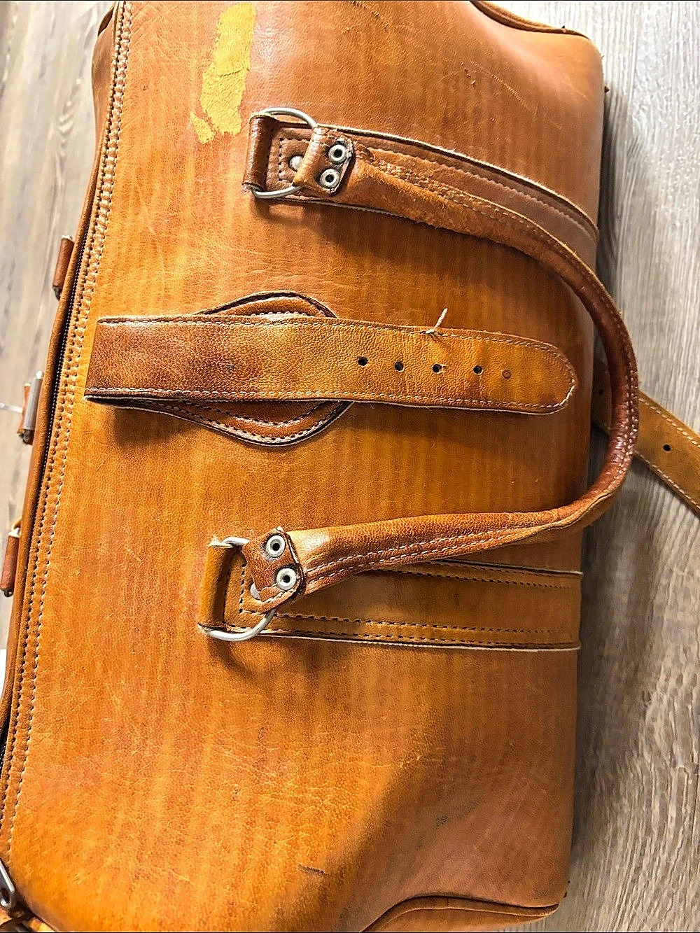 Moroccan Brown Leather Travel Bag - From Global Travel - Weekender Bag
